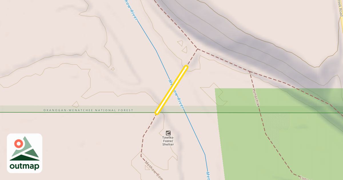 Map of Tawlk-Foster Suspension Bridge