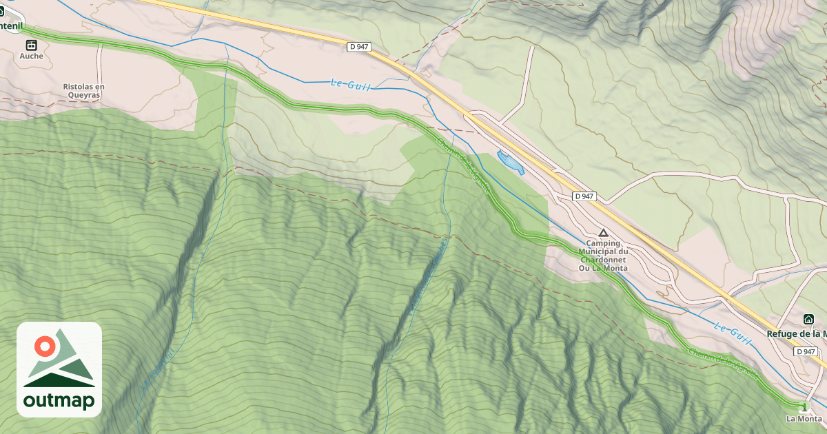 Map of Chemin de la Vignette