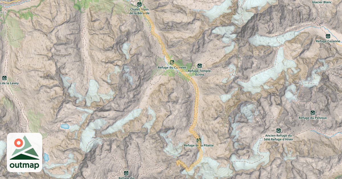 Map of Col du Gioberney — La Bérarde