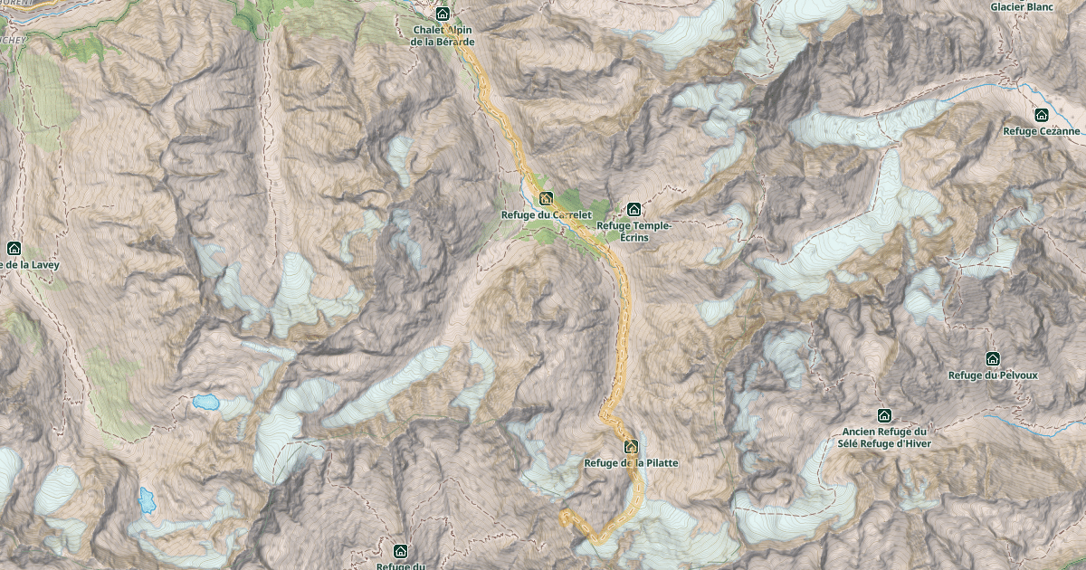 Map preview of Col du Gioberney — La Bérarde