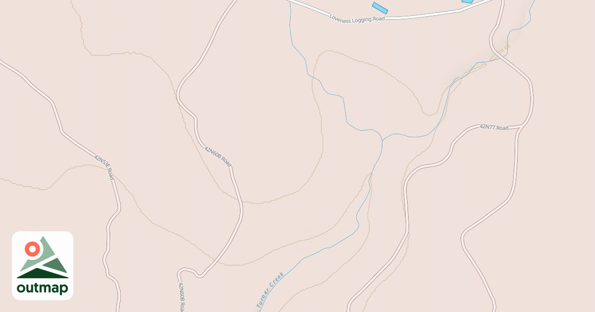 Map of LOVENESS SPUR
