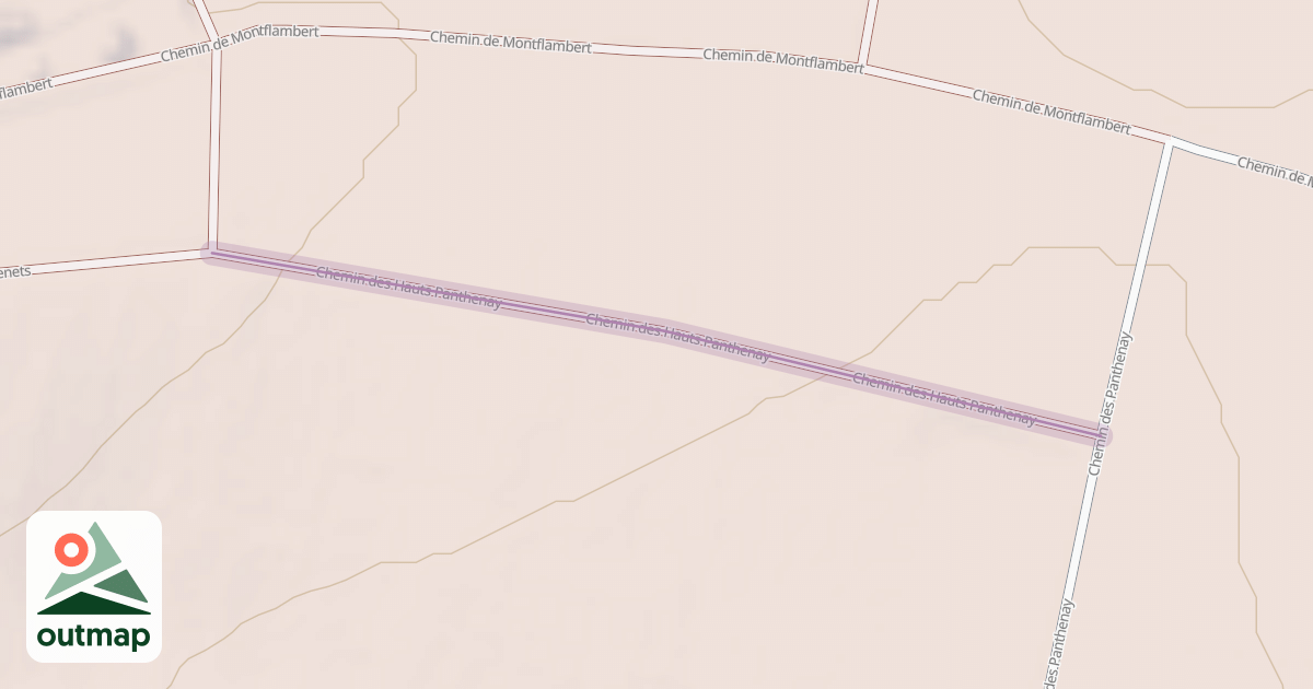 Map of Chemin des Hauts Panthenay