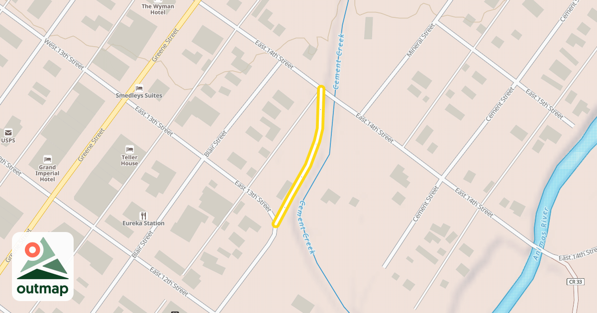 Map of Silverton Town Loop