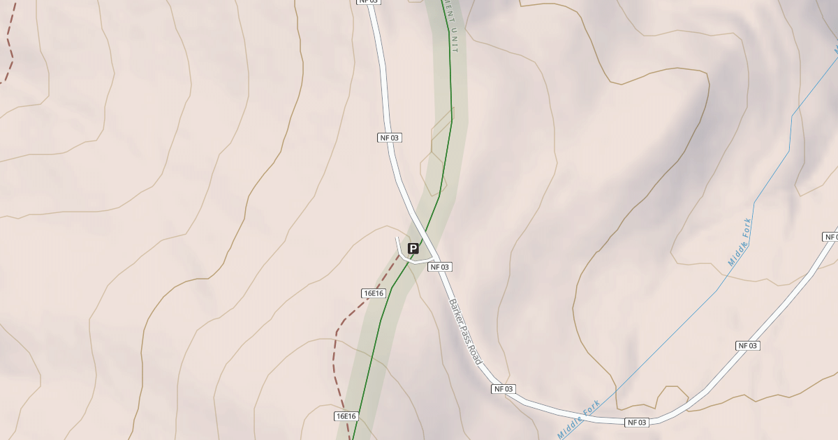 Map preview of BARKER PASS