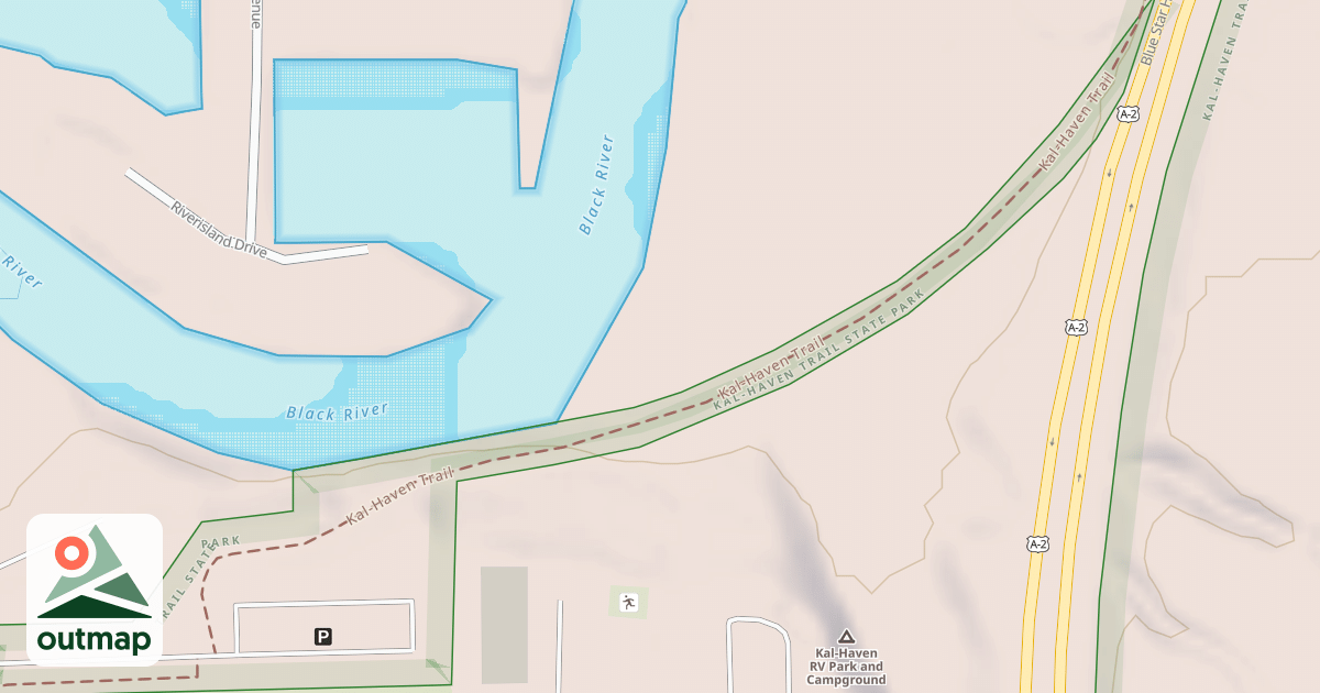 Map of Kal-haven Trail State Park