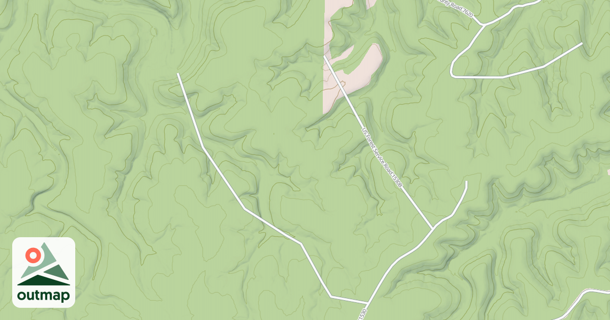 Map of MILL CREEK HOLLOW SPUR B