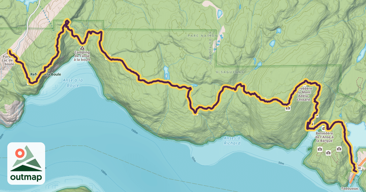 Map of Sentier Le Fjord