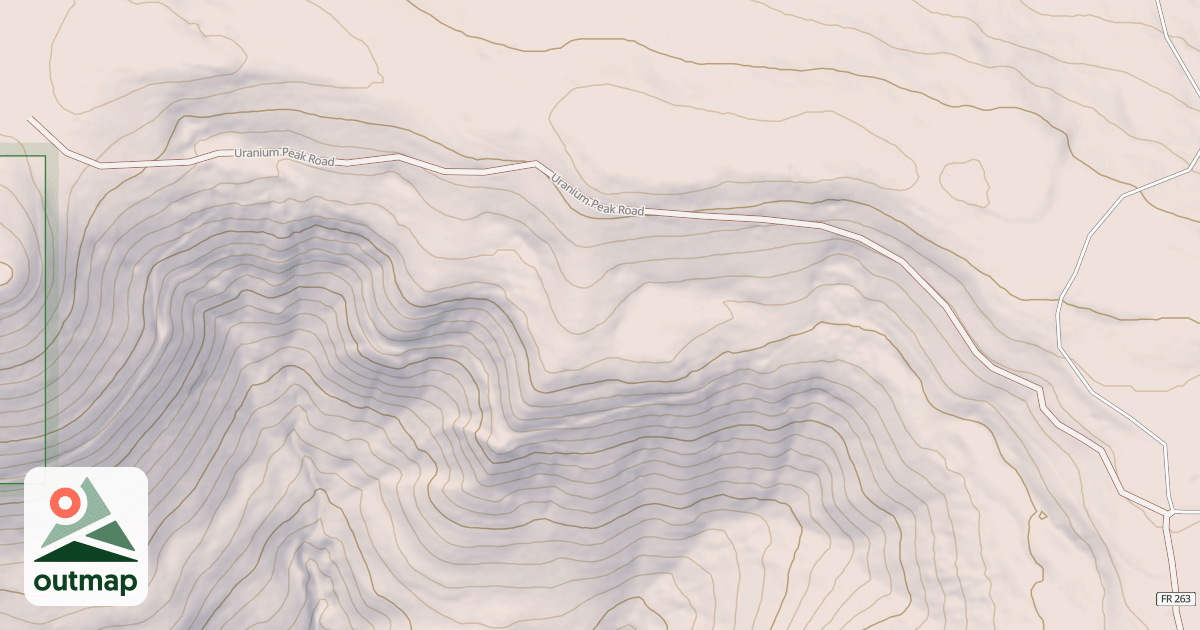 Map of URANIUM PEAK