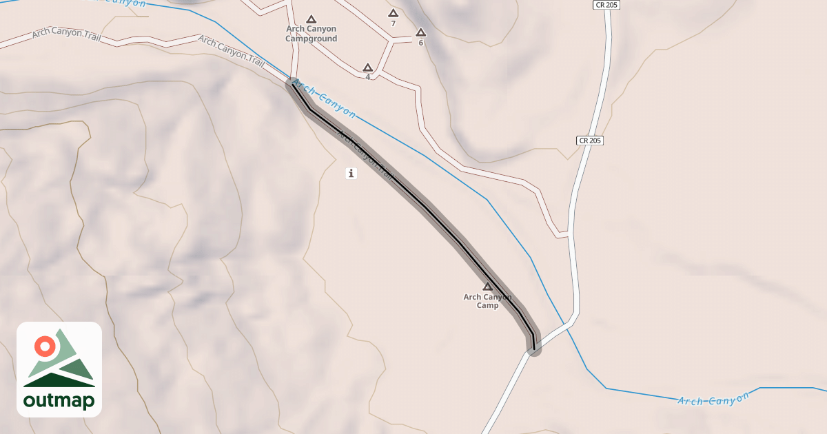 Map of Arch Canyon Trail