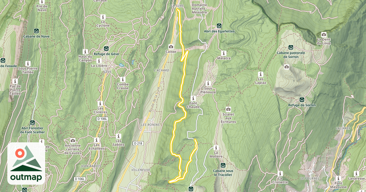 Map of Les Pichières