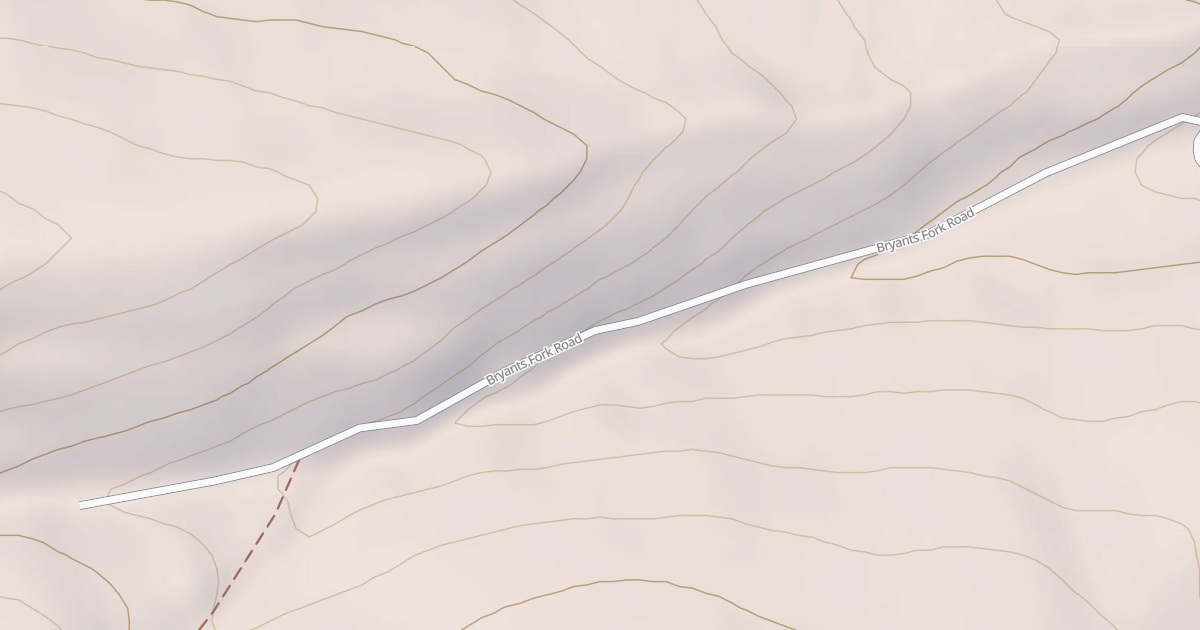 Map preview of BRYANTS FORK