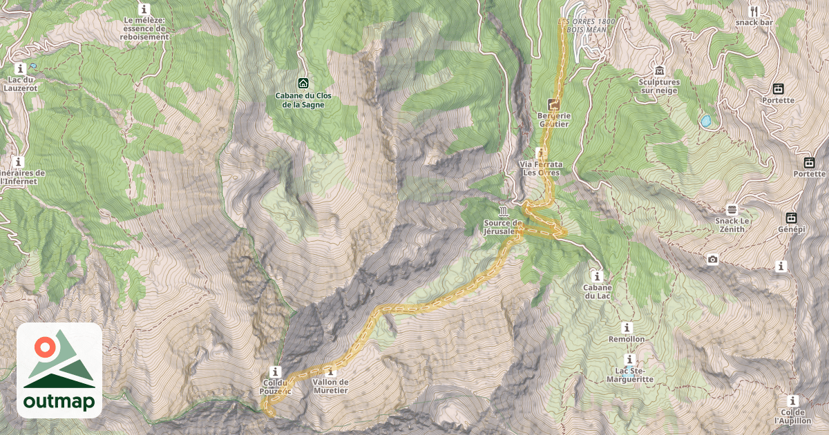 Map of l’Auta — Les Orres (1800)