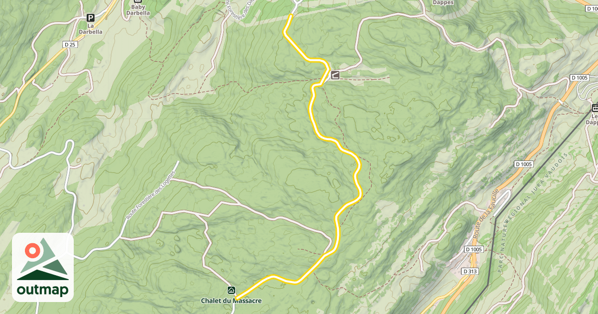 Map of Route Forestière des Tuffes
