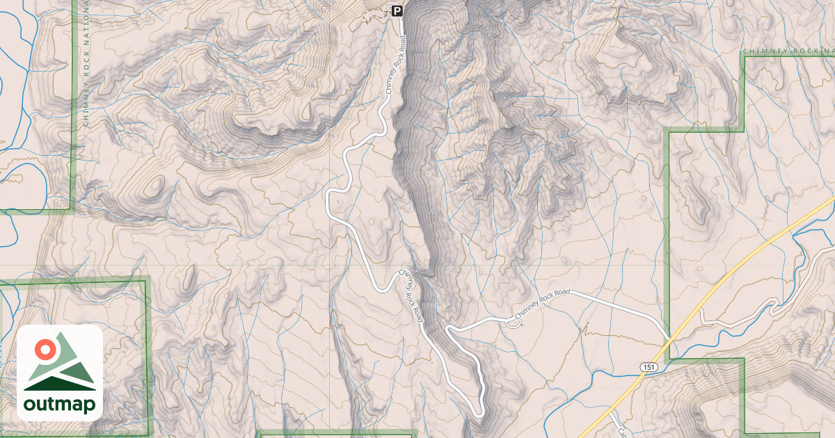 Map of CHIMNEY ROCK