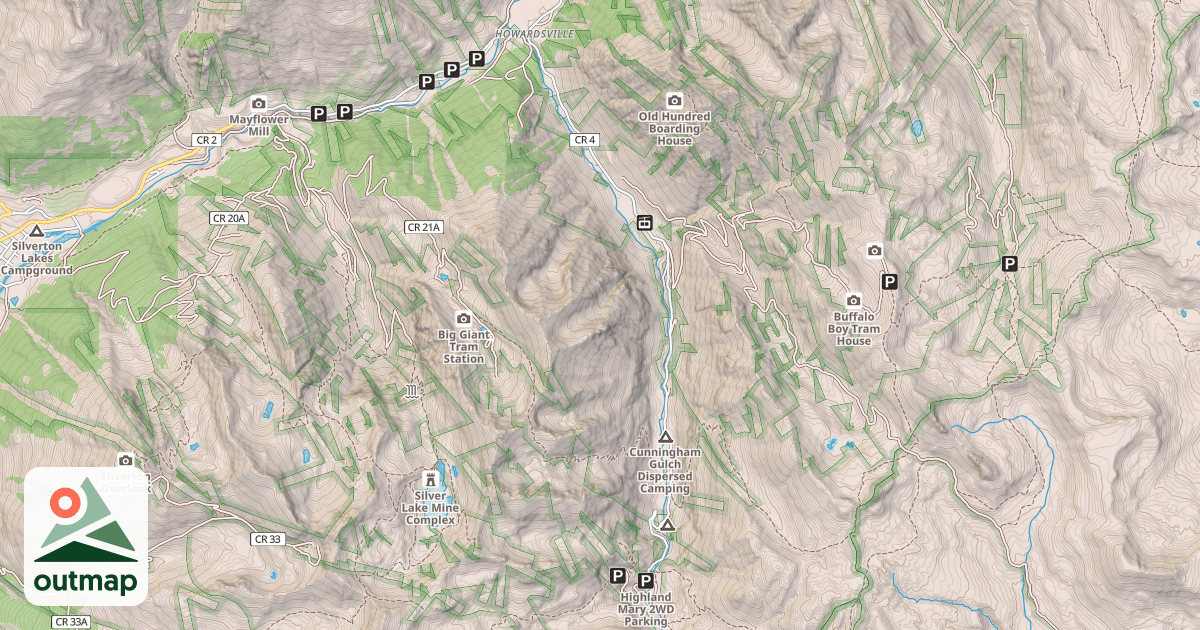 Map of County Road 4
