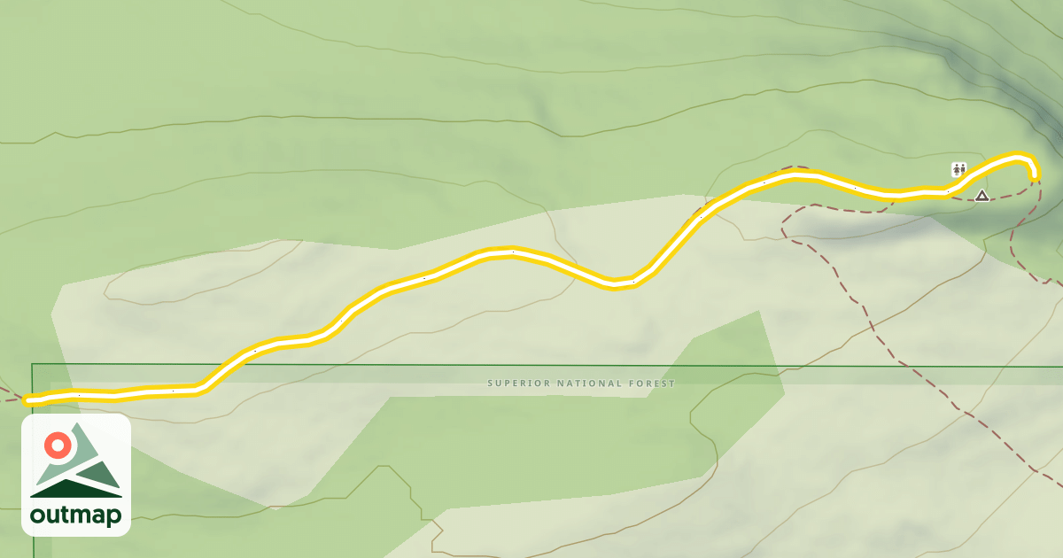 Map of Superior Hiking Trail