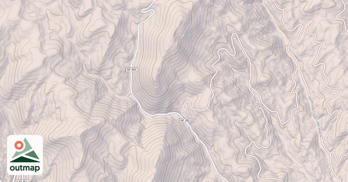 Map of CHINA FORK-WEST FORK