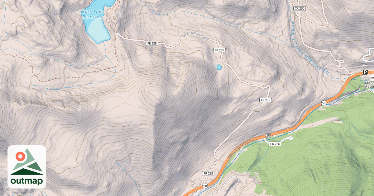 Map of BOSS LAKE 4WD
