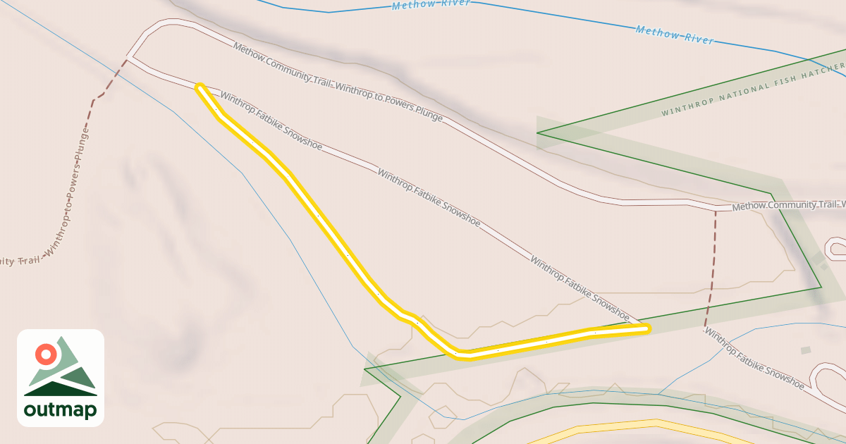 Map of Winthrop Fatbike Snowshoe