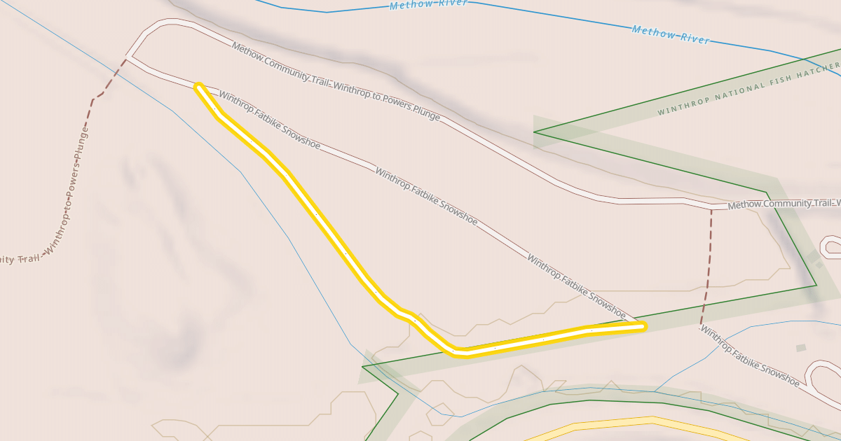 Map preview of Winthrop Fatbike Snowshoe