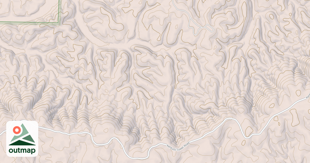 Map of Kentuck Orv Loop 2 Blue