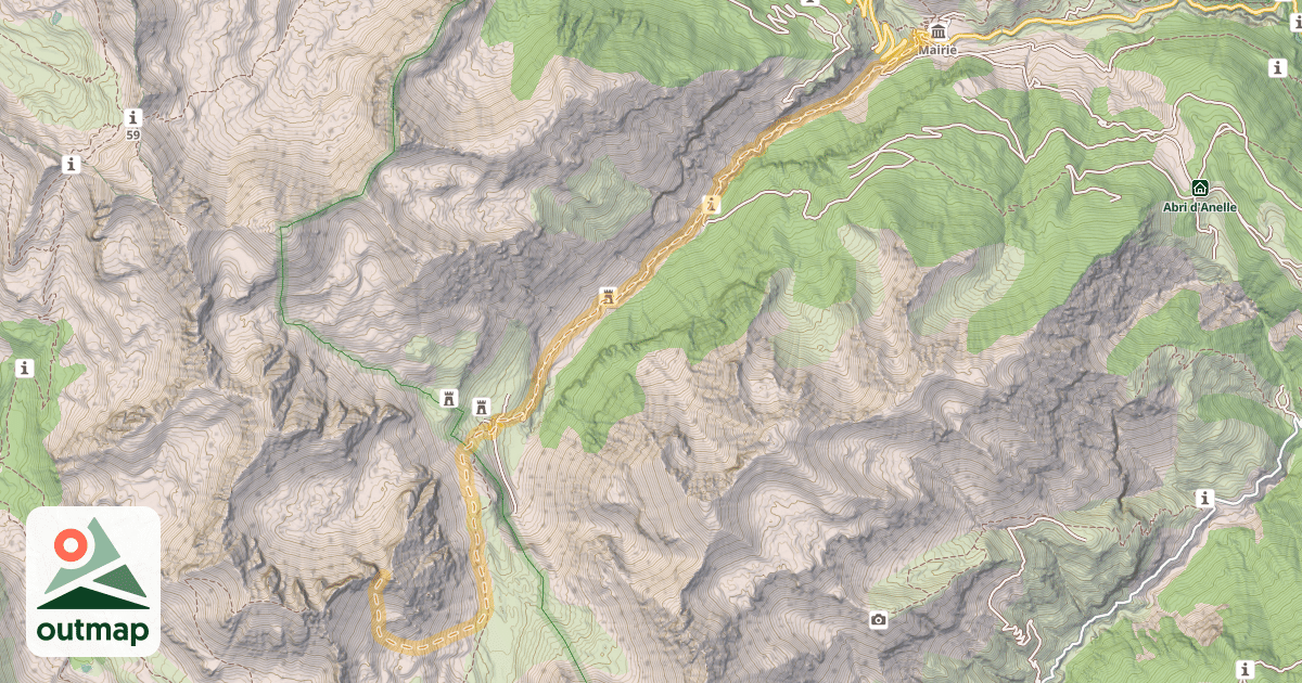 Map of Col du Fort Carra — Saint-Dalmas-le-Selvage