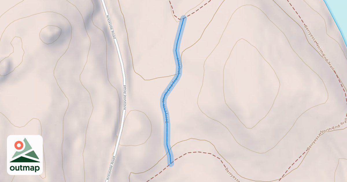 Map of Berryessa North End Trail shortcut