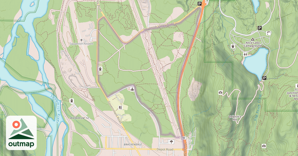 Map of Ray Peters Trail