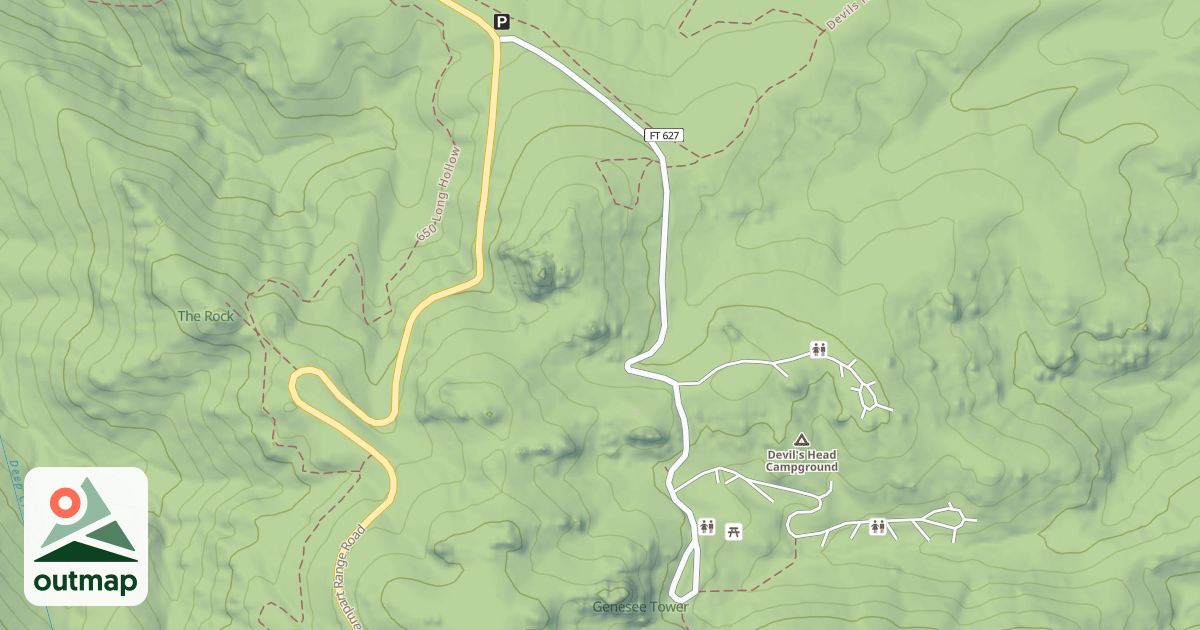 Map of DEVILS HEAD TH/CG