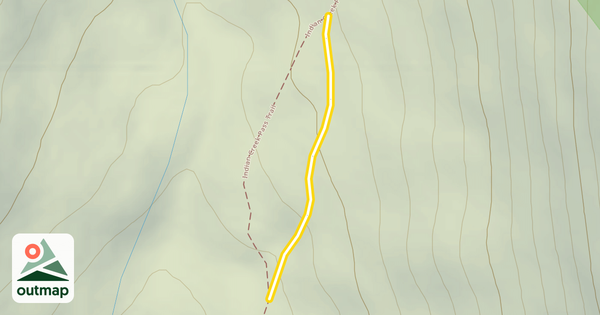 Map of Indian Creek Pass Winter Trail