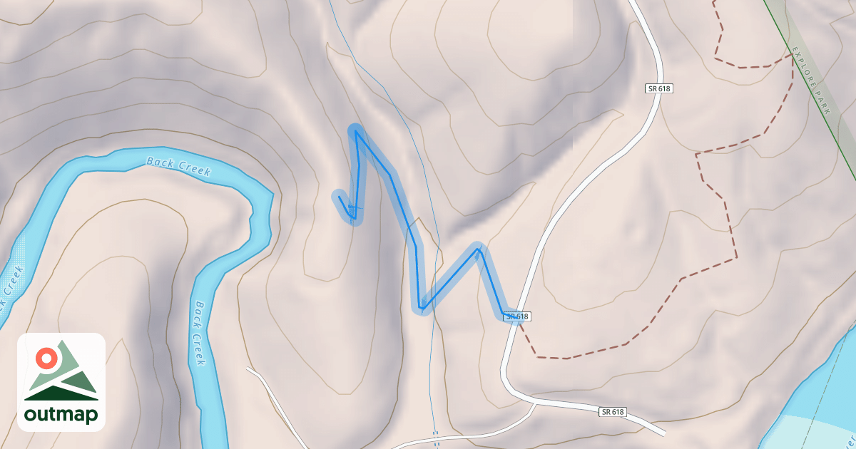 Map of Back Creek Trail