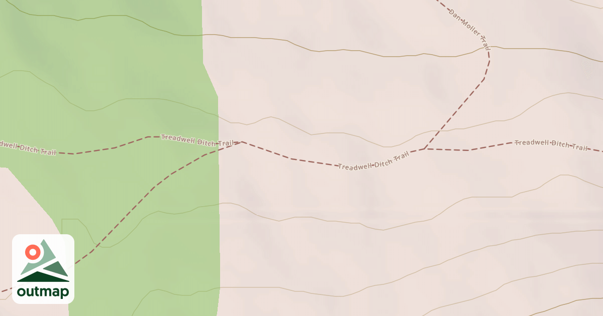 Map of Treadwell Ditch Trail