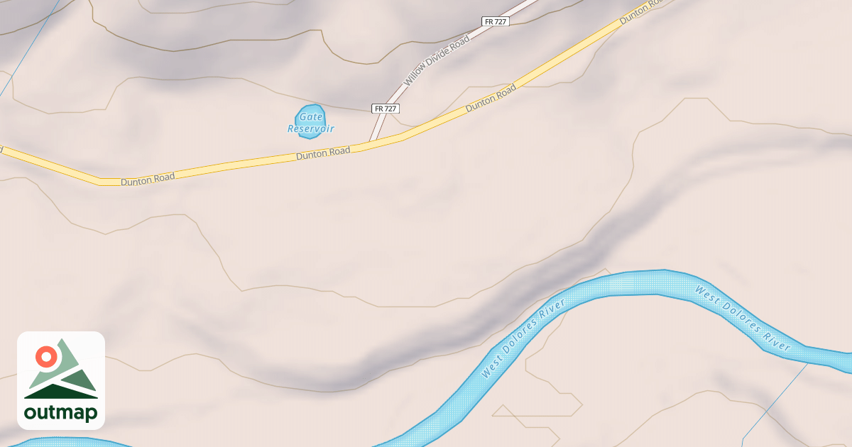Map of WILLOW DIVIDE TH