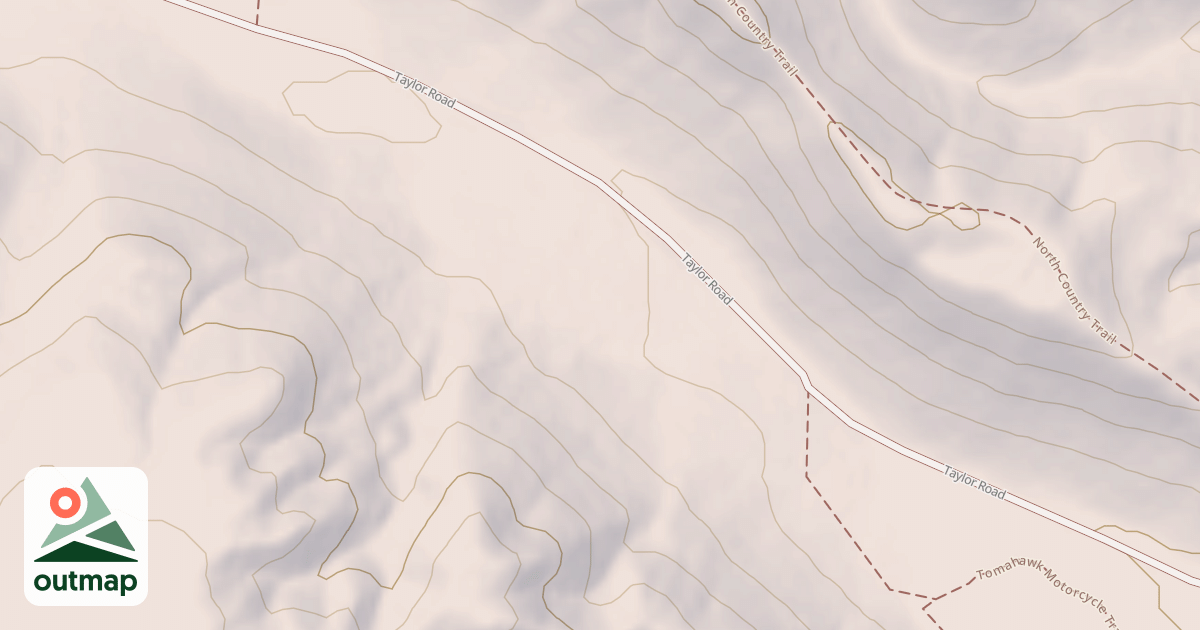 Map of Tomahawk Motorcycle Trail B Loop