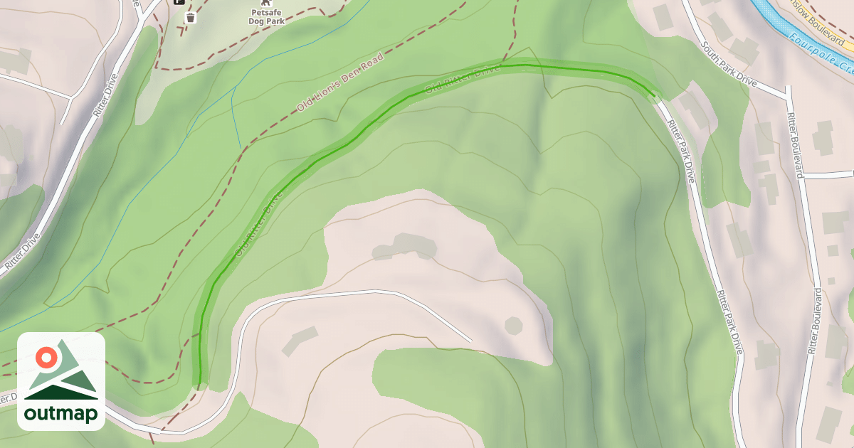 Map of Old Ritter Drive