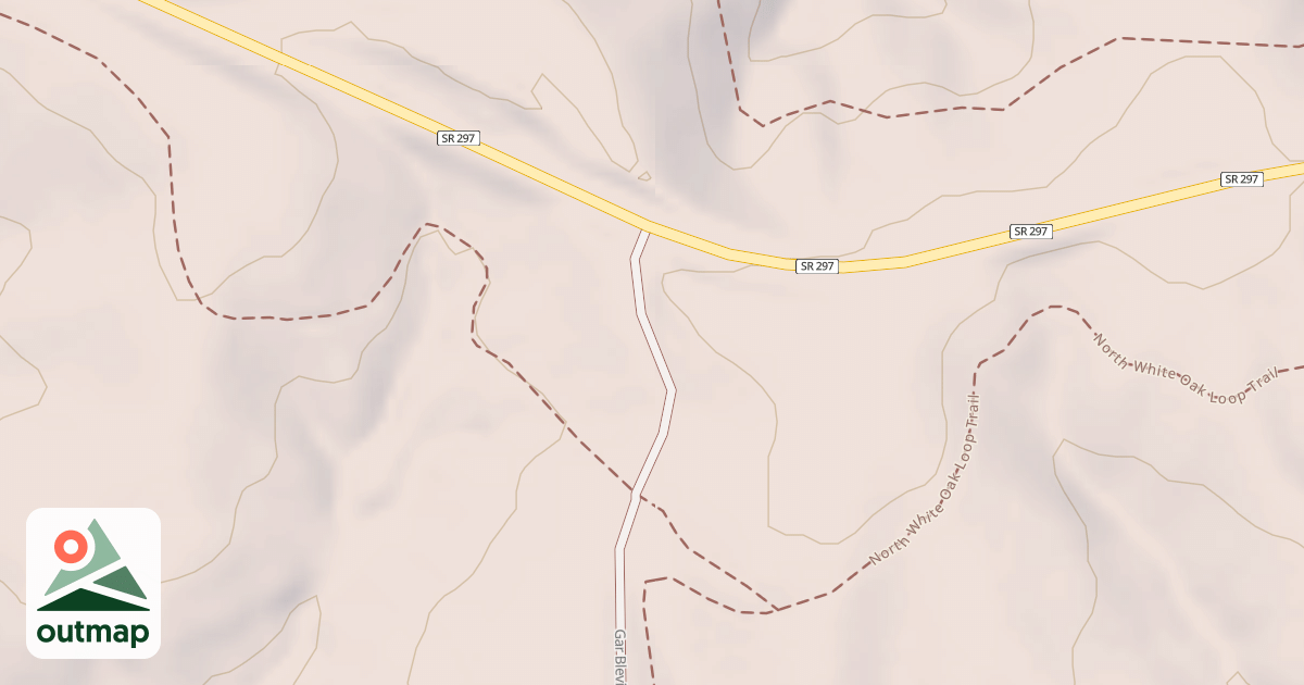 Map of Gar Blevins Multiple Use Trail (Aka Gar Blevins Road) (Segment A) in Fentress