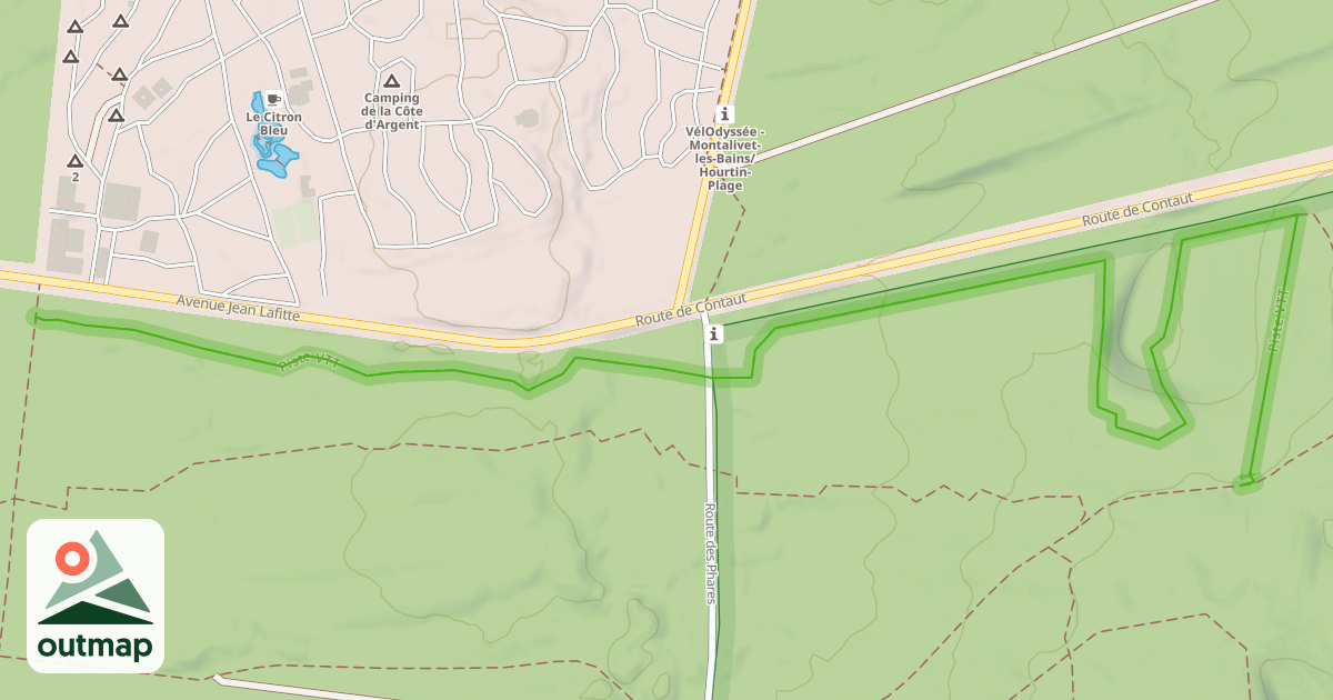 Map of Piste VTT
