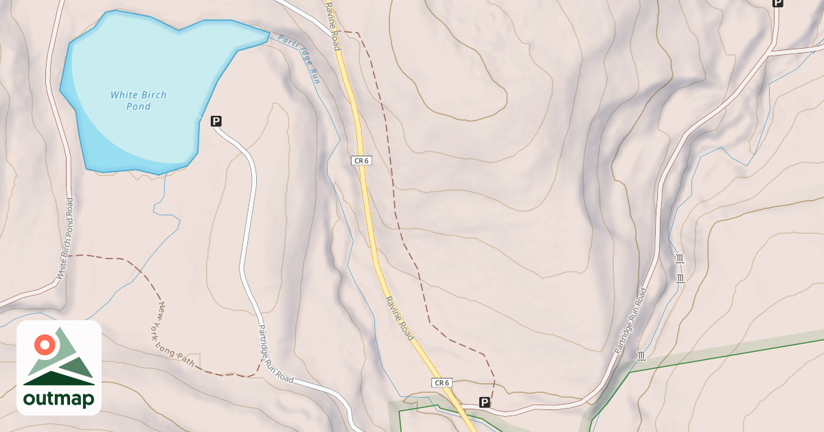 Map of White Birch Lake Road