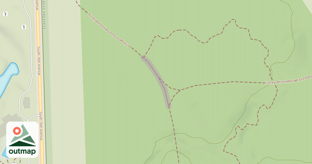 Map of Tinley Creek Tan Paved Spur