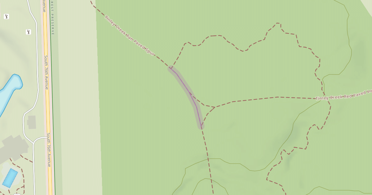 Map preview of Tinley Creek Tan Paved Spur