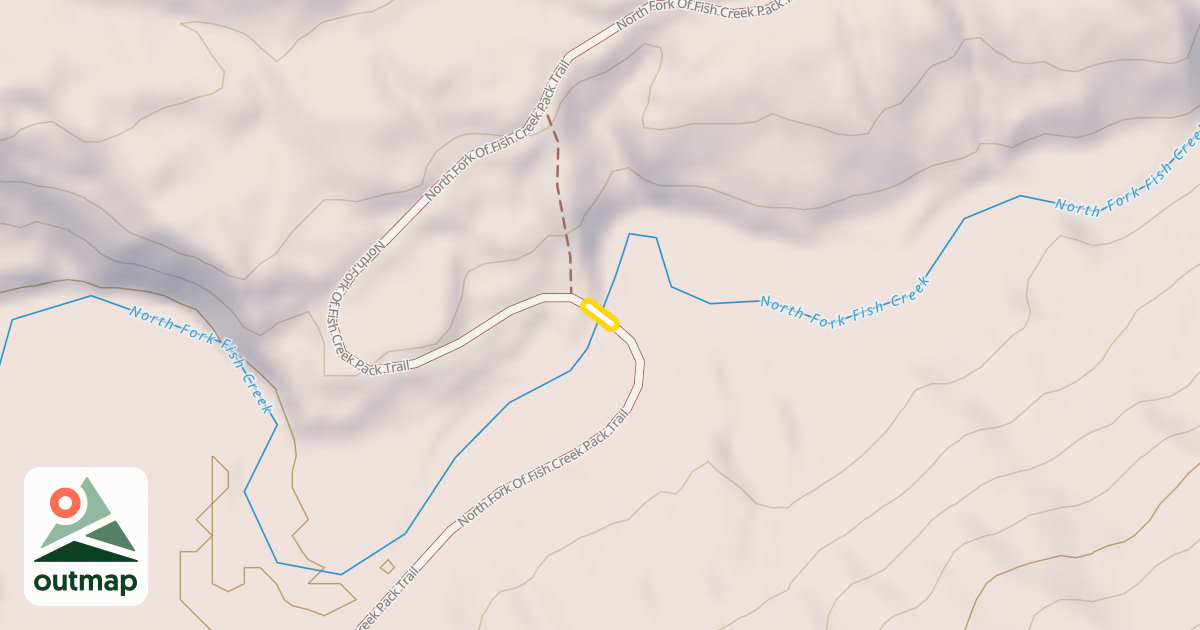 Map of North Fork Of Fish Creek Pack Trail