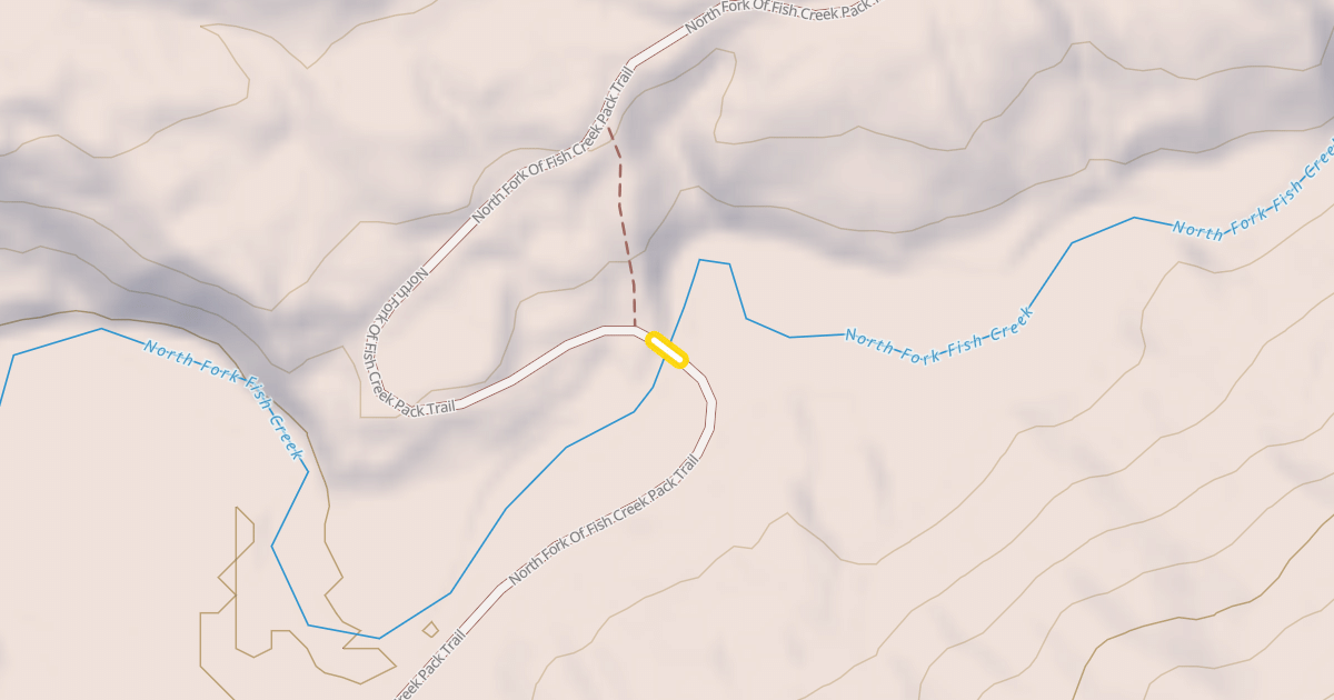 Map preview of North Fork Of Fish Creek Pack Trail