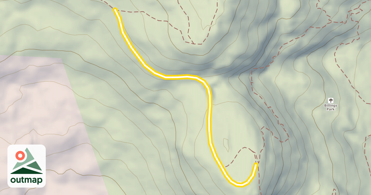Map of Mount Tom Road