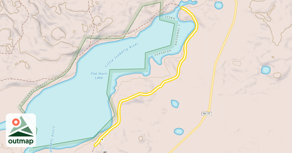 Map of Flathorn Trail