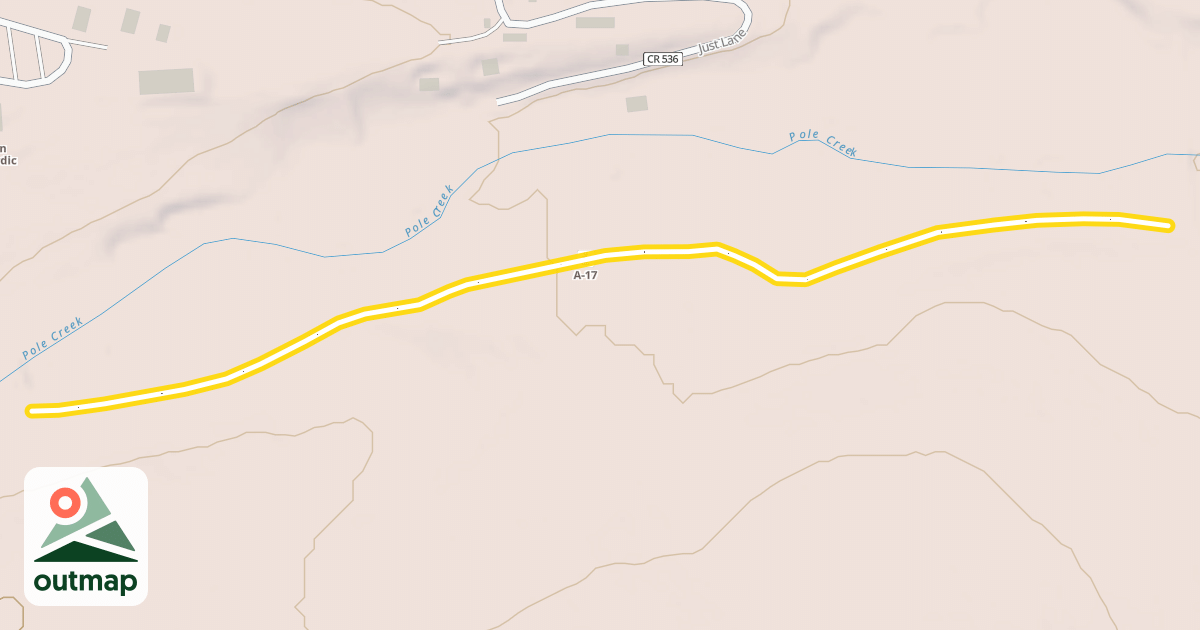 Map of Pole Creek