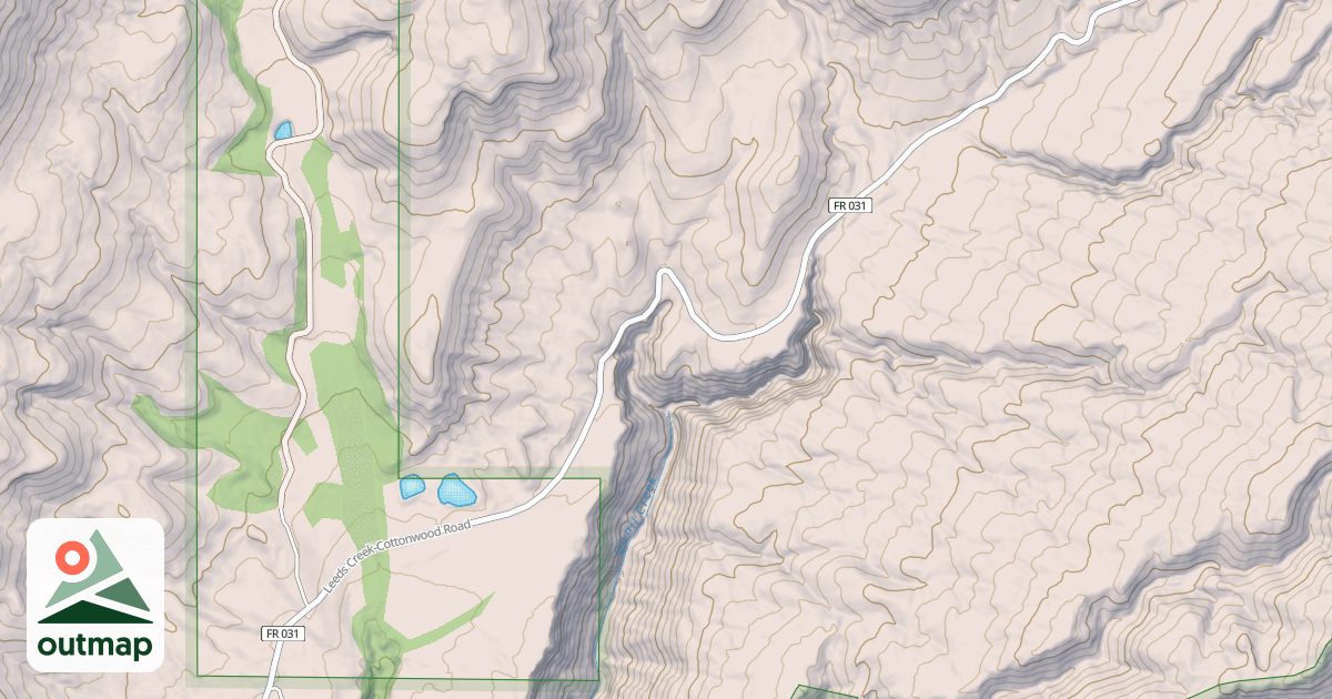 Map of LEEDS CREEK-COTTONWOOD
