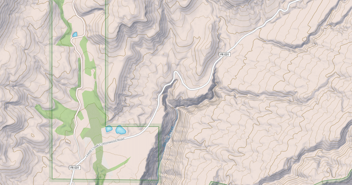 Map preview of LEEDS CREEK-COTTONWOOD