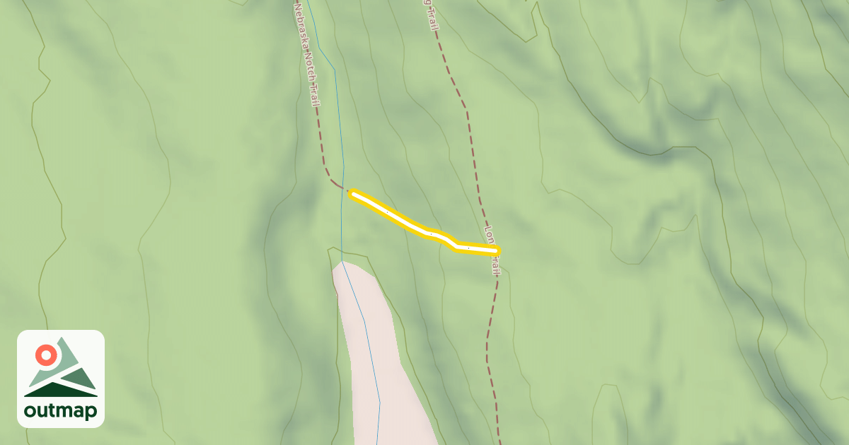 Map of Nebraska Notch Trail