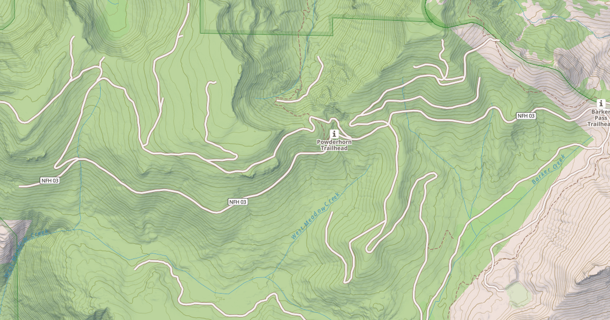 Map preview of BARKER PASS