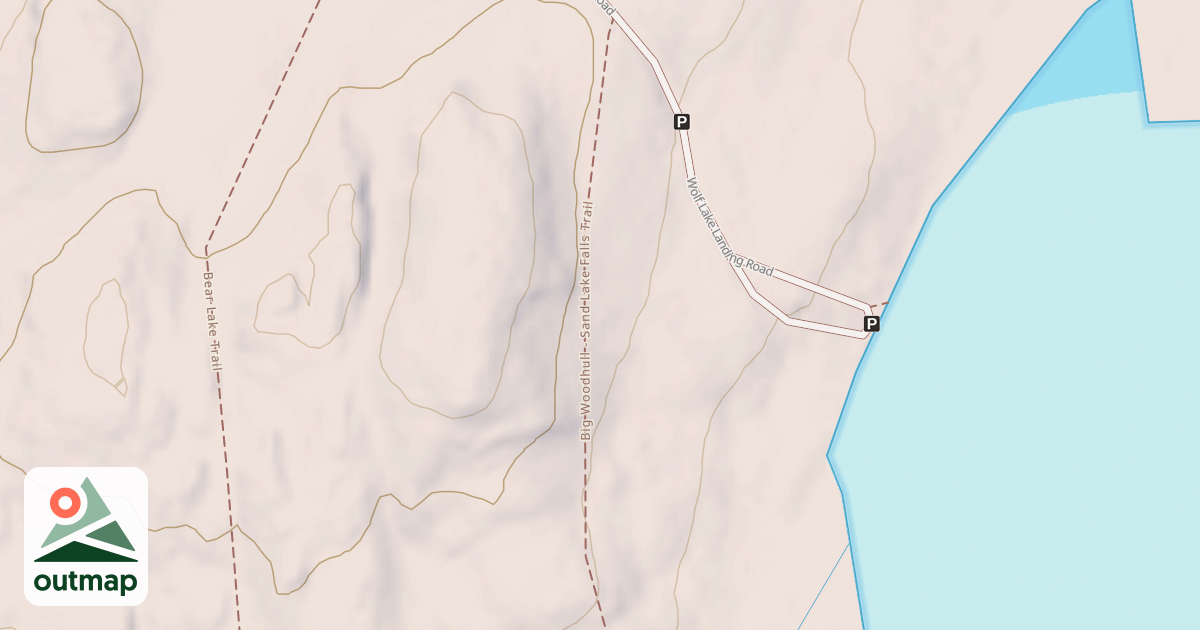 Map of Big Woodhull- Sand Lake Falls Trail